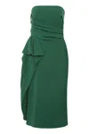 Max Mara Studio Acceso Corset Dress In Green
