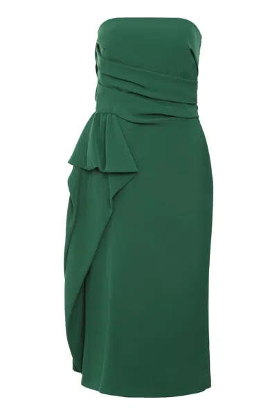Max Mara Acceso Corset Dress In Green