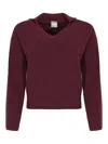 Max Mara Acceso Wool Sweater In Burgundy