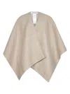 Max Mara Accessori Beige Double Serra Poncho