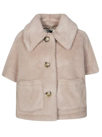 Max Mara Accessori Chic Wrap Cape For Women In Sand