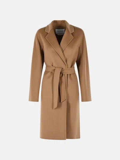 Max Mara 'aceri' Camel Cashmere Wrap Coat In Multi
