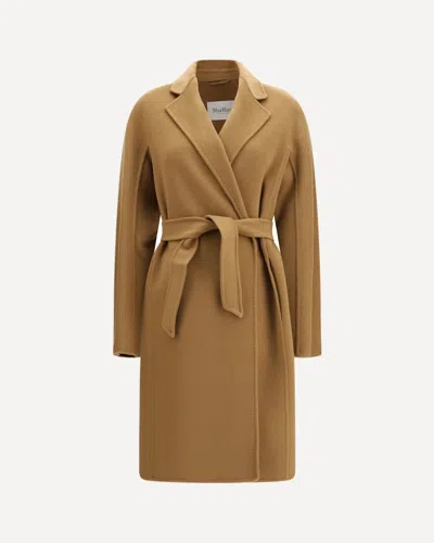 Max Mara Aceri Coat In Brown