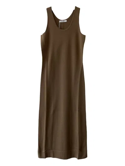 Max Mara Aceri Round-neck Midi Dress In Green