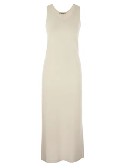 Max Mara Aceri Slim Fit Wool Dress In White