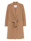 Max Mara Aceri Tie-waist Coat In Brown