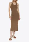 Max Mara Women's Simeone Linen Sleevesless Dress In Brown