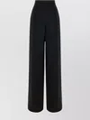 Max Mara Pantalone Juanita In Gabardine Nero Donna