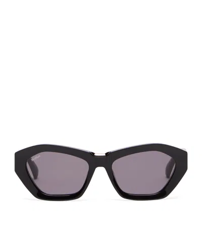 Max Mara Acetate Bold Sunglasses In Black