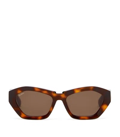 Max Mara Acetate Bold Sunglasses In Brown