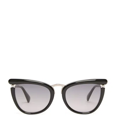 Max Mara Acetate Butterfly Sunglasses In Black