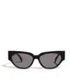 Max Mara Acetate Oval Clip1 Sunglasses In Black