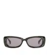 Max Mara Acetate Rectangular Sunglasses In Black