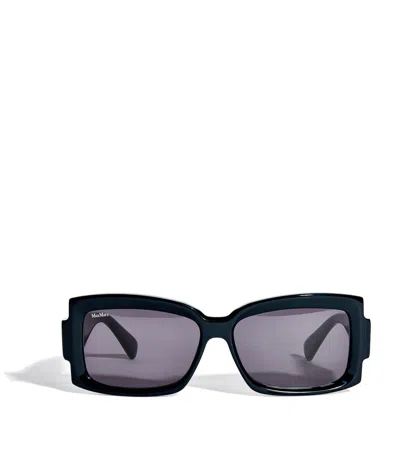 Max Mara Acetate Square-frame Sunglasses In Black