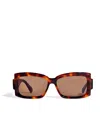 Max Mara Acetate Square-frame Sunglasses In Brown