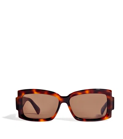 Max Mara Acetate Square-frame Sunglasses In Brown
