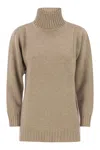 Max Mara Aceti - Oversized Cashmere Turtleneck In Brown