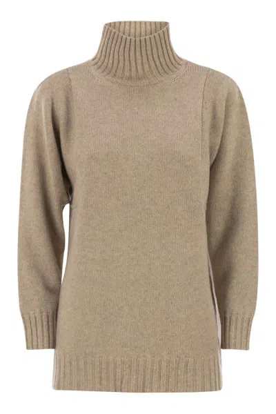 Max Mara Aceti - Oversized Cashmere Turtleneck In Brown
