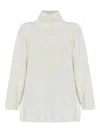 Max Mara High-neck Long-sleeve Sweater In White