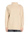 Max Mara Knit Cashmere Longline Sweater With Ribbed Finish In Neutral
