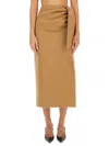 Max Mara Beige Camel Midi Skirt In Beige