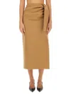Max Mara Beige Camel Midi Skirt In Beige