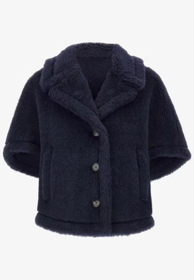 Max Mara Acorvinolny Short Teddy Coat In Animal Print