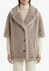 Max Mara Acorvinolny Short Teddy Coat In Multi