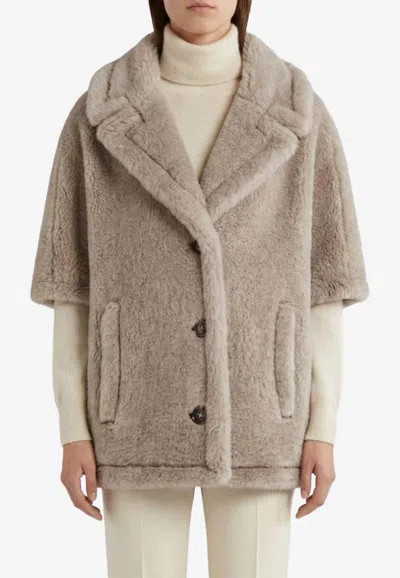Max Mara Acorvinolny Short Teddy Coat In Multi