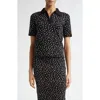 Max Mara Acqua Heart Print Polo Sweater In Black