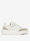 Max Mara Chrome-free Leather Activegreen Sneakers In Repet Cords