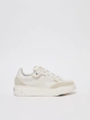 Max Mara Activegreen Trainers In Chrome-free Leather In White