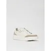 Max Mara Chrome-free Leather Activegreen Sneakers In White