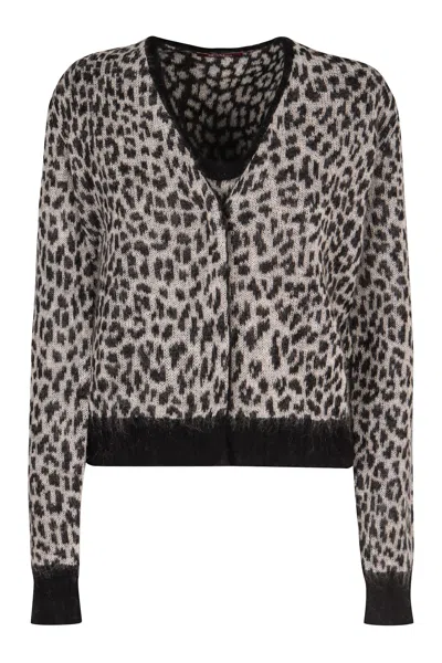 MAX MARA ACUME JACQUARD KNIT CARDIGAN