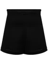 Max Mara Adagio Draped Camel Shorts In Black
