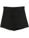 Max Mara High-waisted Turn-up Hem Shorts In Black