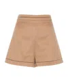 Max Mara Adagio High Waist Knitted Shorts In Nude