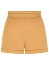 Max Mara Adagio1234 Brown Camel Shorts In Brown
