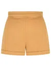 Max Mara Adagio1234 Brown Camel Shorts In Brown