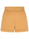 Max Mara Adagio1234 Brown Camel Shorts In Brown