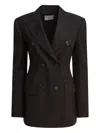 Max Mara Double-breasted Tailored Brown Jacket In Brown