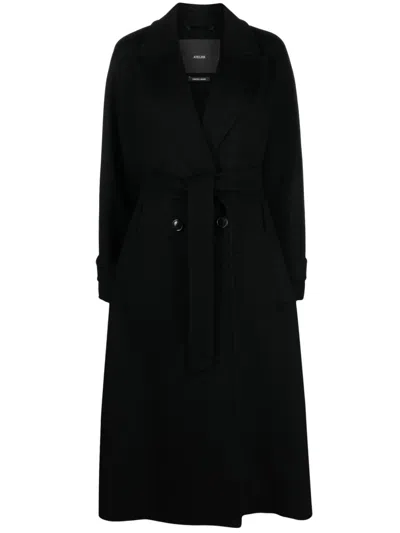 Max Mara Adda Double-breasted Cashmere Coat In Black