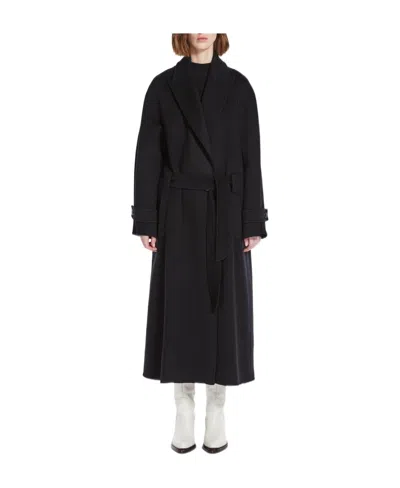 Max Mara Adda Double-breasted Cashmere Coat In Black