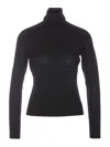 Max Mara Saluto Wool Knit Sweater In Black