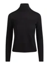 Max Mara Blue Saluto Turtleneck Sweater In Black