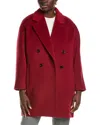Max Mara Short 101801 Icon Coat In Wool And Cashmere In Red