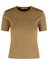 Max Mara 'hazelnut Viscose Blend T-shirt' In Brown
