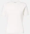 Max Mara Ivory Stretch Viscose Blend T-shirt In White