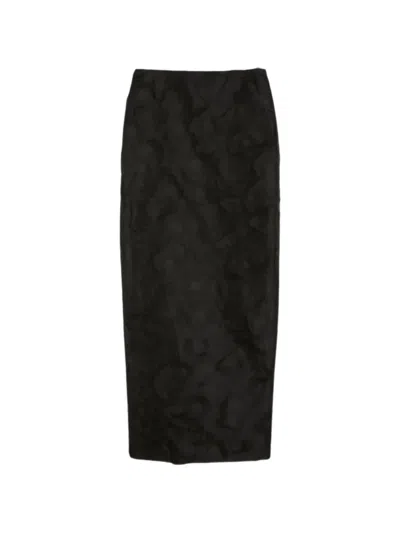 Max Mara Adepto Ruffled Maxi Skirt In Black