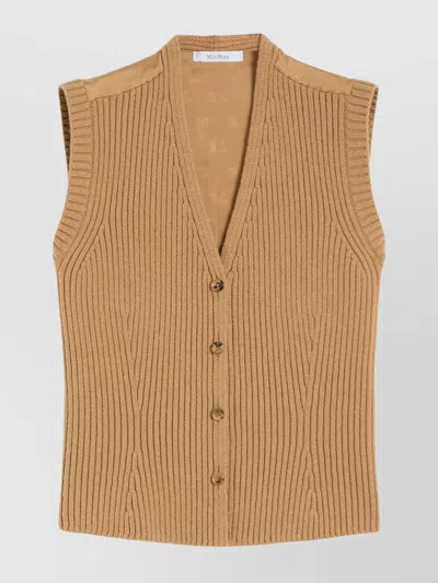 MAX MARA ADJUSTABLE BACK STRAP SLEEVELESS JACKET
